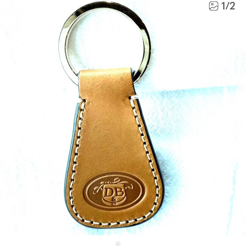 Vintage Dooney & Bourke Brown Leather Key Holder